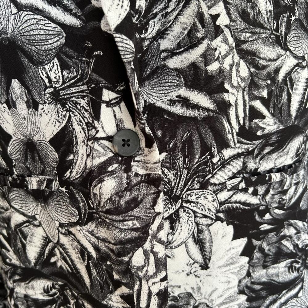urban outfitters silence + noise Blazer lightweight abstract floral size Large - Picture 4 of 5